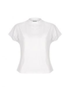 Basic&me - Beyaz Dik Yaka T-Shirt