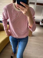 Orj Marka Kırmızı Pamuklu Çizgili Sweat