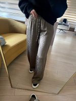Haki İpek Saten Pantolon