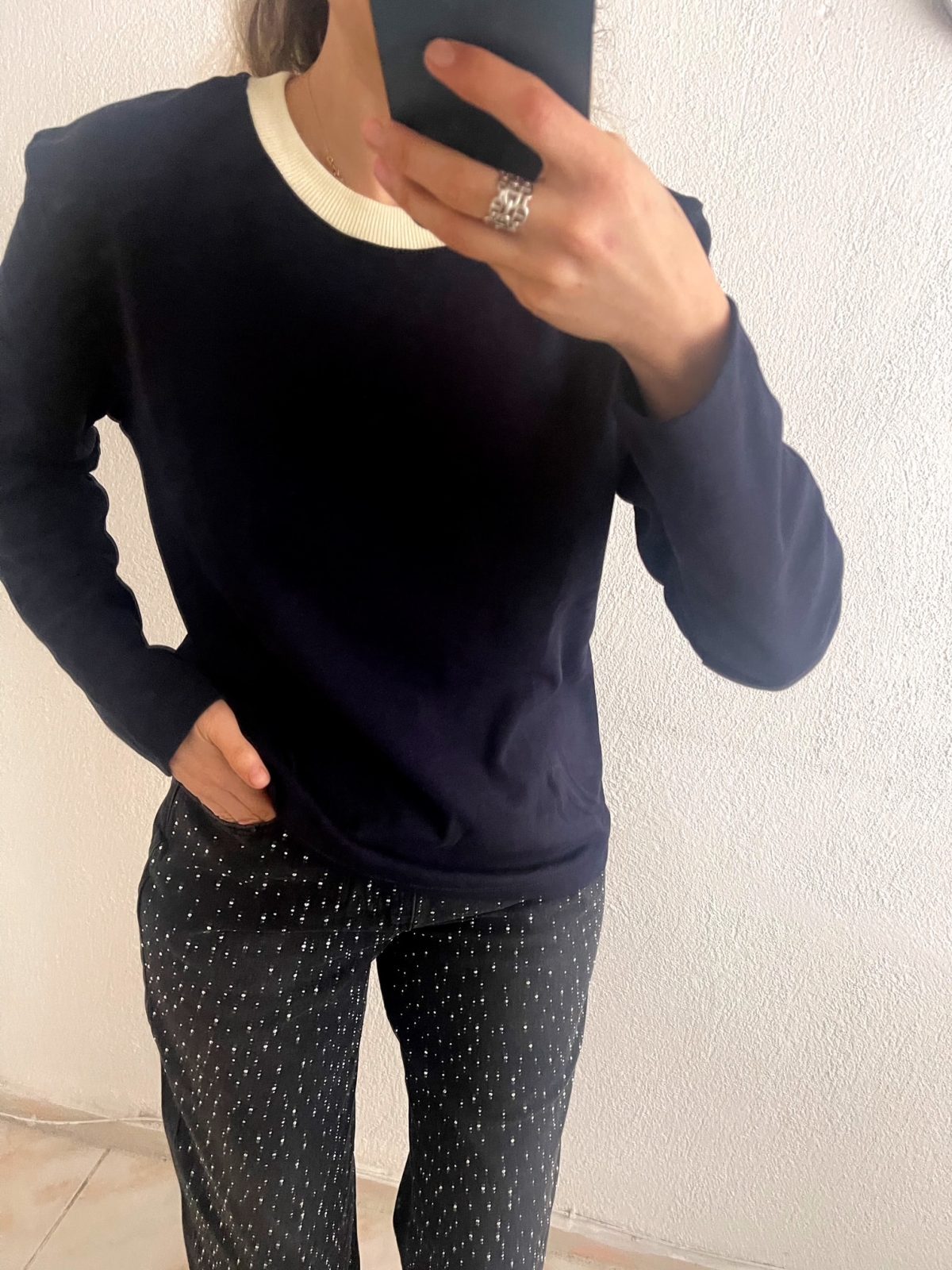 Orj Marka %100 Pamuklu Uzun Kollu Tshirt